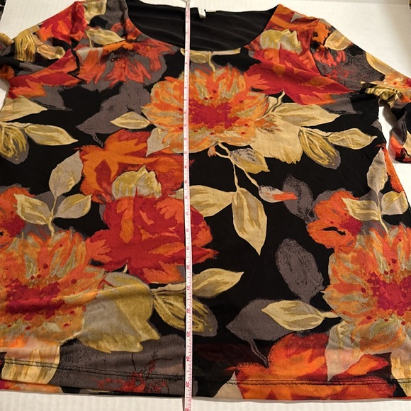 EST. 1946 Fabulous Fall Blouse trumpet sleeves size large - Picture 8 of 10
